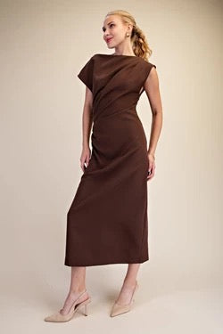 Lula Pleated Midi Dress