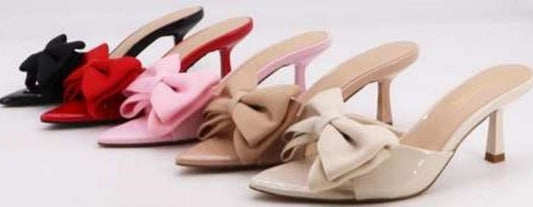 Patent Bow Kitten Heels