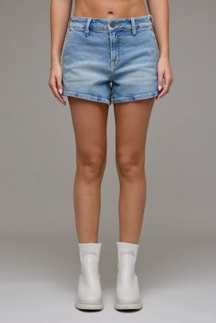 Jess High Rise Stretch Denim Shorts