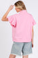 Scuba Half Zip Ruffle Sleeve Top