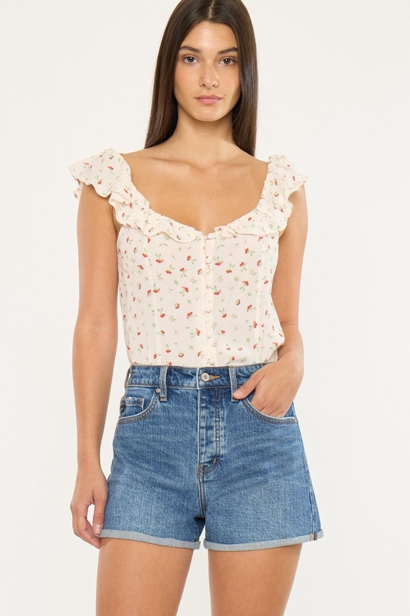 Ultra High Rise Cuffed Shorts