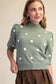 Chaney Polka Dot Mock Neck Sweater