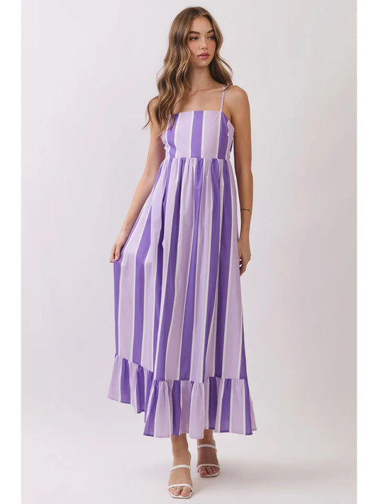 Aries Striped Midi Dress