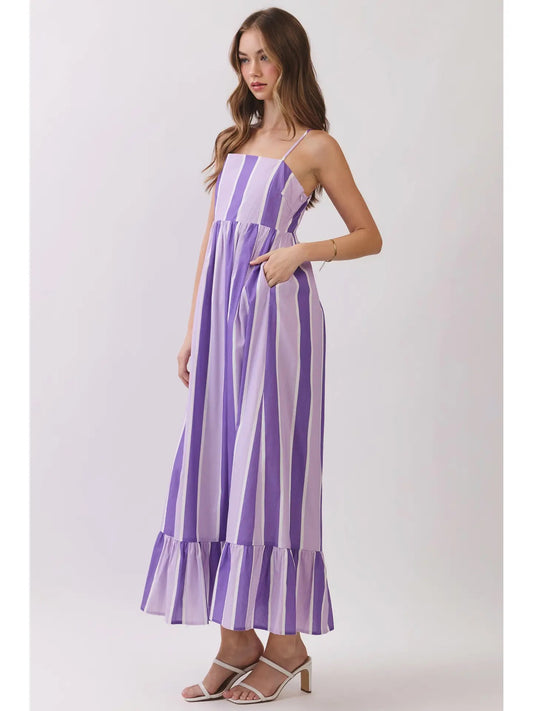 Aries Striped Midi Dress