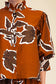 Ruffle Neck Floral Blouse