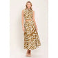 Ember Tiger Print Button Down Top