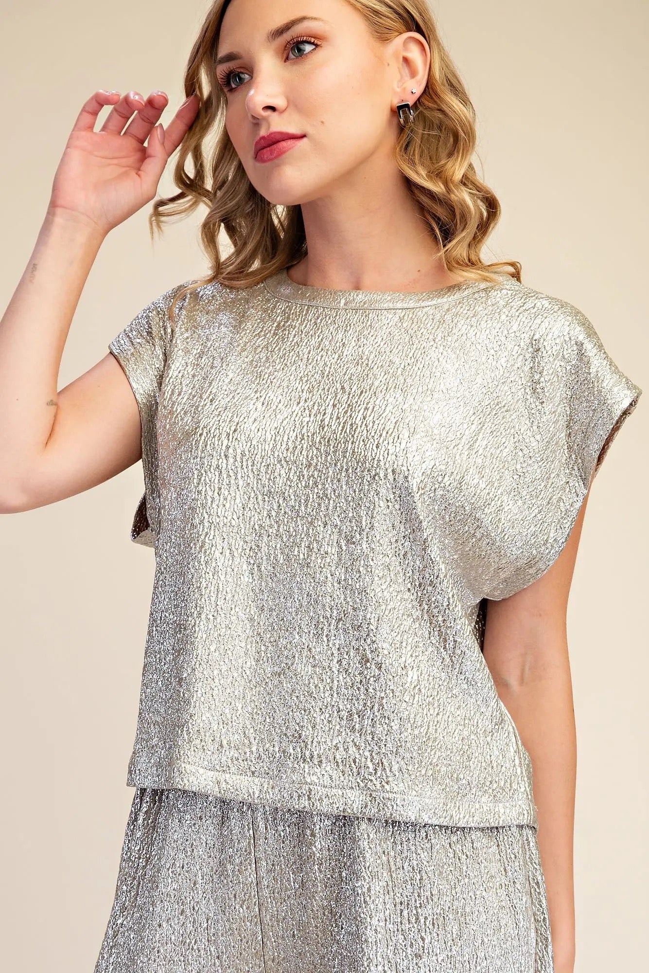 Kiffin Metallic Top