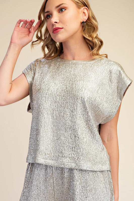 Kiffin Metallic Top