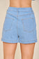 Delilah Striped Pocket Detail Denim Shorts