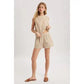 Aspen Striped Top & Shorts Set