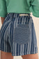 Mindy Mixed Stripes Denim Shorts