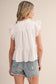 Eliza Eyelet Button Down Top