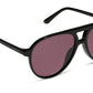 Tosca II Diff Sunglasses - Black + Aubergine