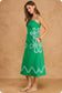 Arabella Embroidered Midi Dress