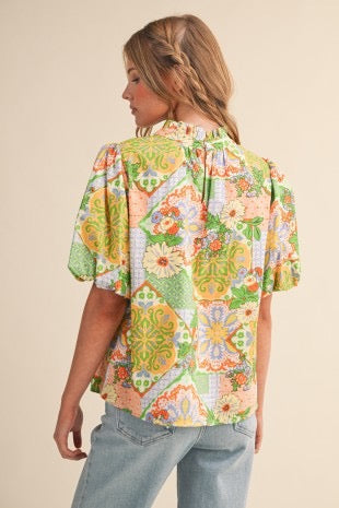 Rowan Floral Embroidered Trim Blouse