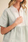Juliet Striped Half Zip Babydoll Top