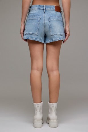 Jess High Rise Stretch Denim Shorts