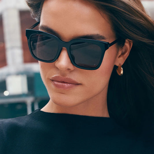 Bella Diff Sunglasses - Black + Grey