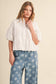 Lola Pleated Puff Sleeve Bubble Hem Top