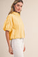 Lola Pleated Puff Sleeve Bubble Hem Top