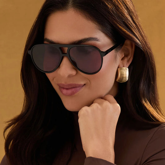Tosca II Diff Sunglasses - Black + Aubergine