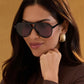 Tosca II Diff Sunglasses - Black + Aubergine