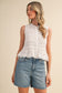 Nayeli Shirred Top With Lace Detail
