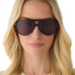 Tosca II Diff Sunglasses - Black + Aubergine