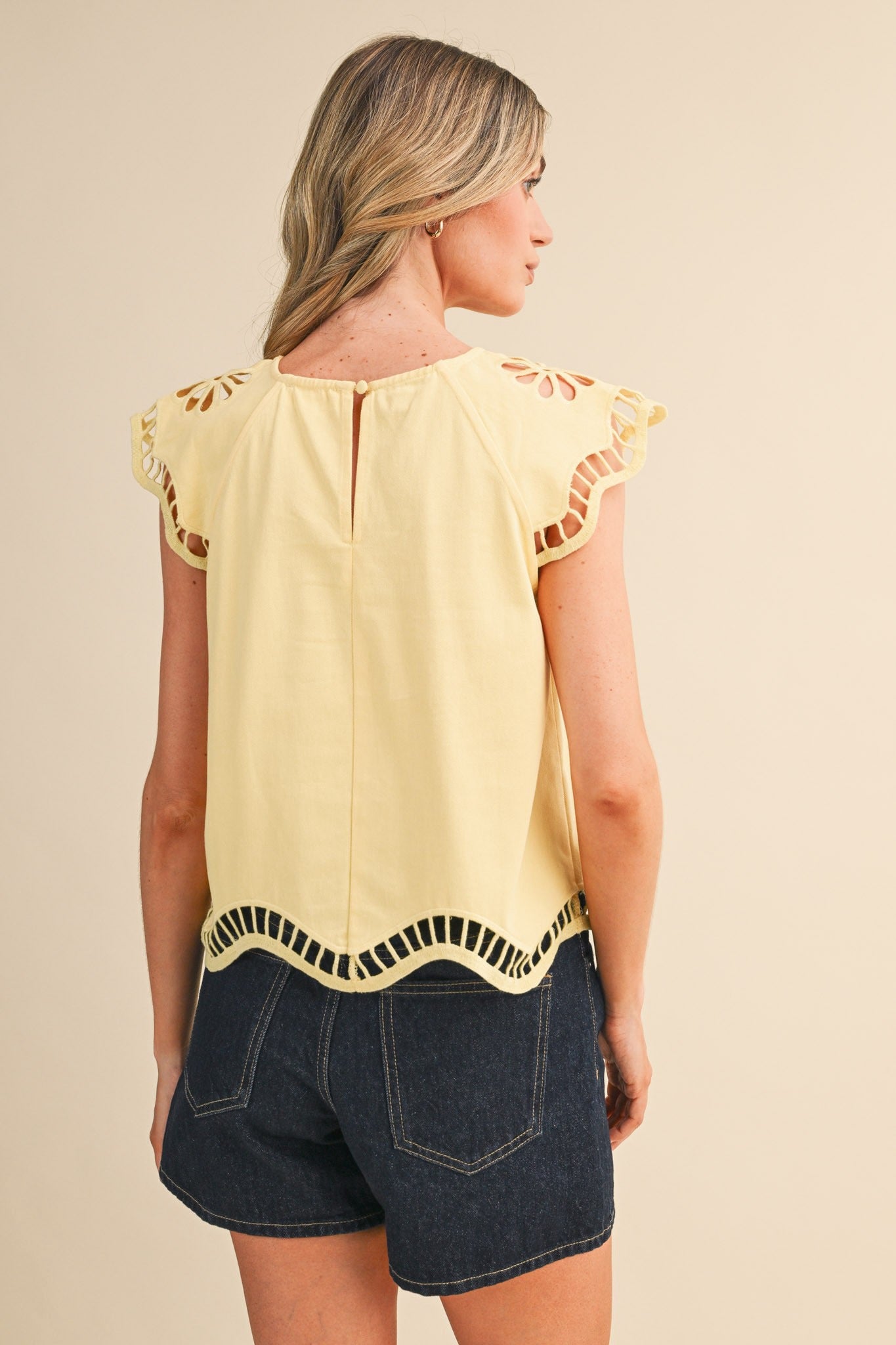 Charlie Cut Out Cap Sleeve Top