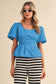 Camryn Banded Waist Peplum Top