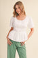 Camryn Banded Waist Peplum Top