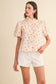 Carmen Polka Dot Ruffled Trim Top