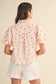Carmen Polka Dot Ruffled Trim Top