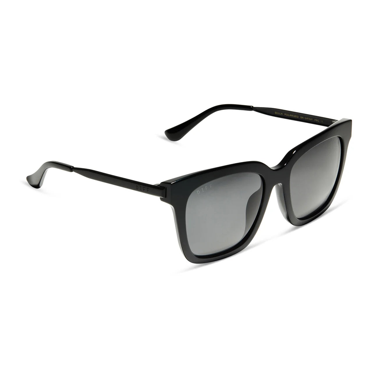 Bella Diff Sunglasses - Black + Grey