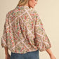 Tia Floral Bubble Sleeve Blouse