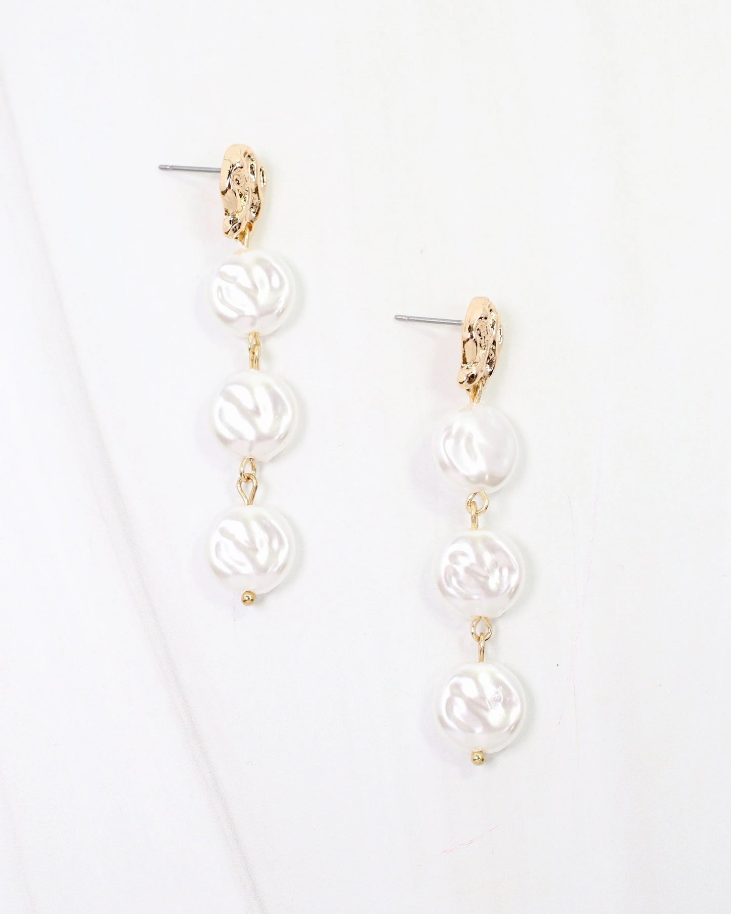 Grants Dangle Pearl Earrings