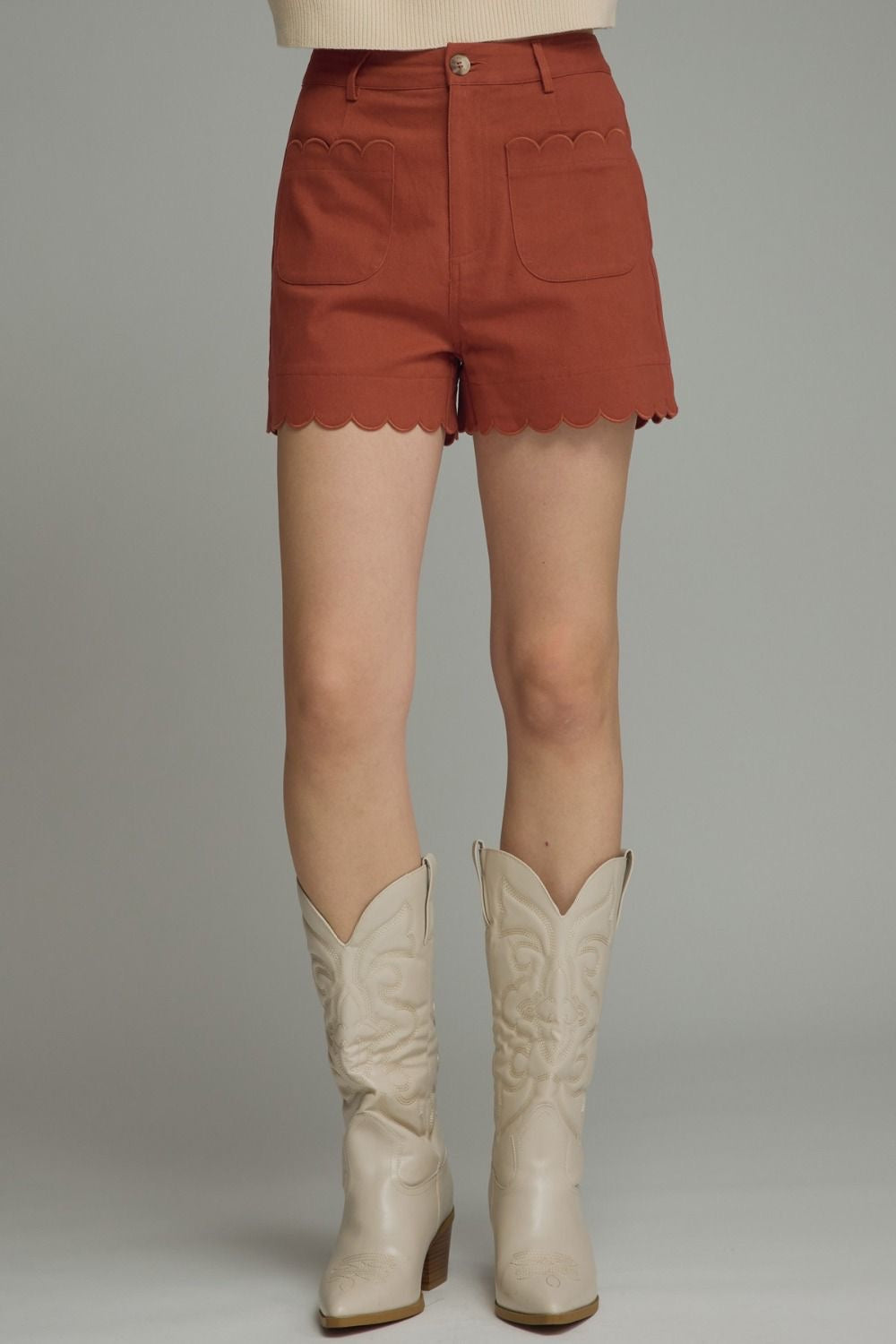 Bristol Front Pocket Scallop Trim Shorts