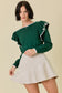 Round Neck Ruffle Sweater