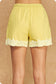 Finley Floral Lace Trim Linen Top & Short Set