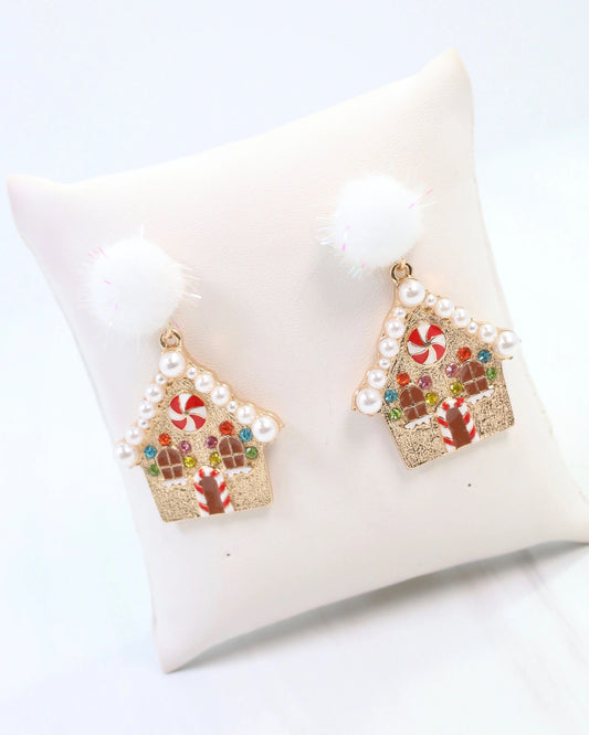 Gingerbread House Earrings