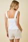 Monroe Sleeveless Top W/lace Trim