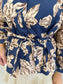 Dressy blouse, women's blouse, classy blouse, printed blouse, navy top, long sleeve top, work top, dressy top 