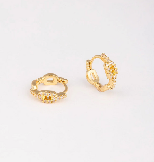 Earrings, hoop earrings, stoned hoop earrings, simple hoop earrings, everyday hoops