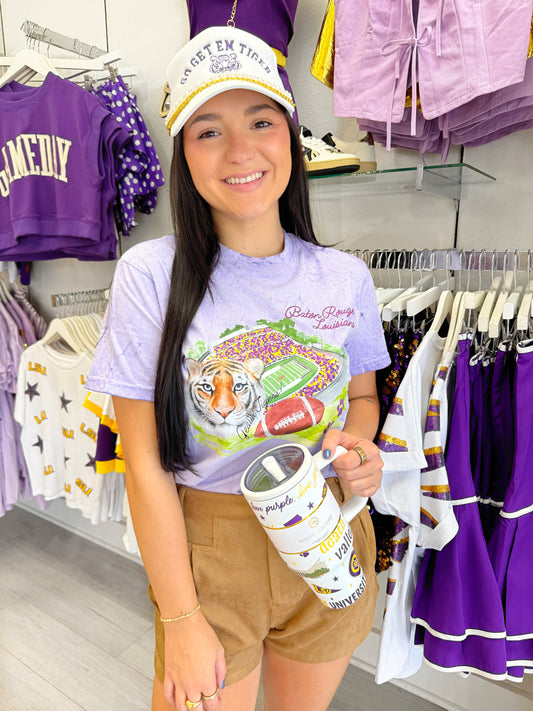 LSU tee, gameday tee, lsu Gameday tee, stadium tee, tiger tee, comfort colors tee, LSU comfort colors top, gameday top