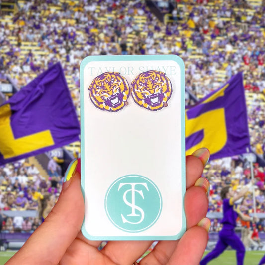 LSU Roaring Tiger Studs