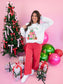 christmas sweatshirt, holiday sweatshirt, trendy sweatshirt, present sweatshirt