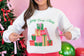 christmas sweatshirt, holiday sweatshirt, trendy sweatshirt, present sweatshirt