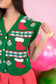holiday vest, sweater vest, holiday top, day and moon top