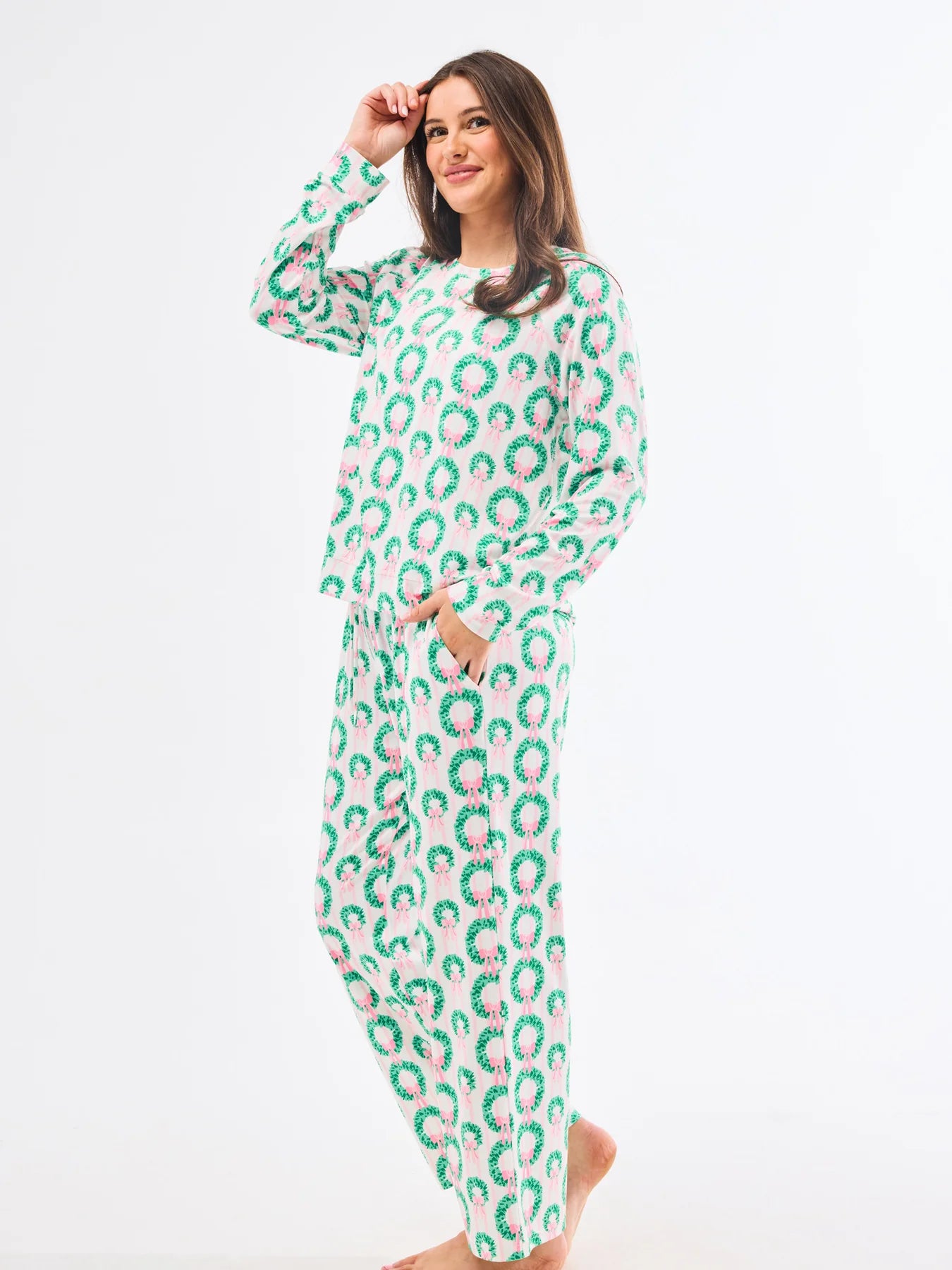 Rosy Wreaths PJ Set