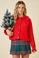 ruffle sweater, long sleeve sweater, holiday sweater, women's sweater